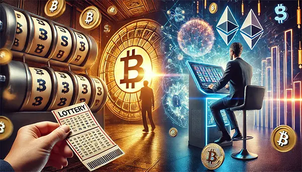 lotería vs. juegos cripto