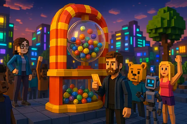 Metaverse lottery scene